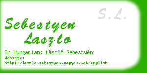 sebestyen laszlo business card