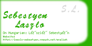 sebestyen laszlo business card